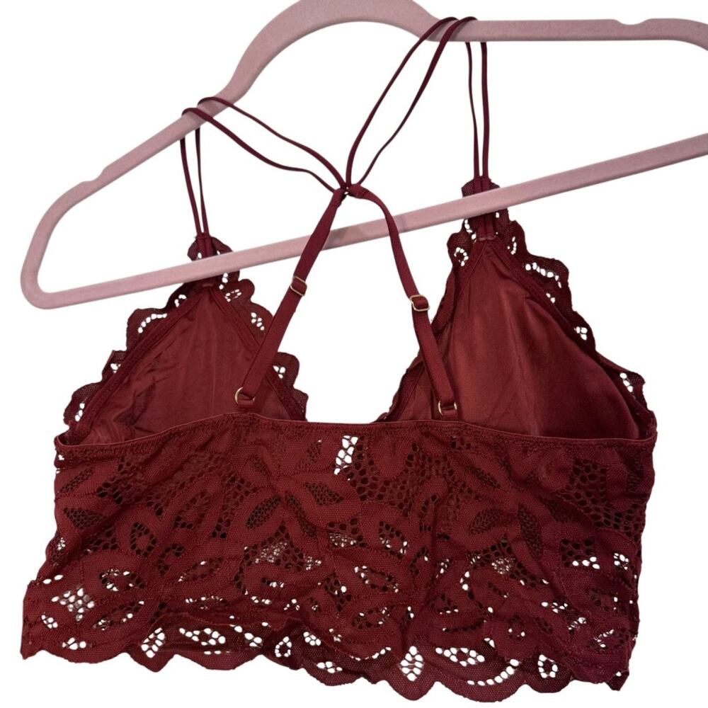 Abercrombie & Fitch Lace Bralette Top Longline Bra Floral Crop Style Size Medium